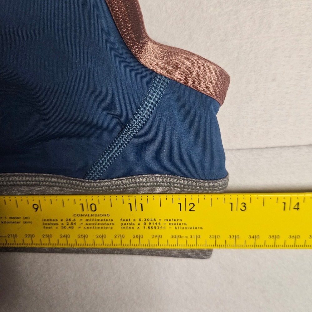 Lululemon Ebb To Street Bra Blue Borealis Copper Coil Grey 6 Yoga Sports Bra - Picture 3 of 6